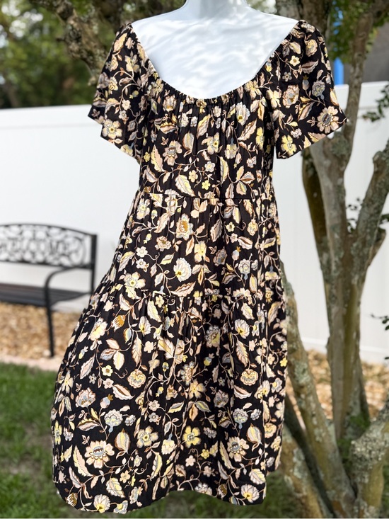 Old Navy Dresses & Skirts - Old Navy NWT Floral Tiered Mini Dress Small Tall Puff Sleeve Cottagecore